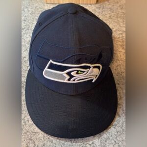 NFL New Era | Fitted 59FIFTY Seattle Seahawks Cap w/Embroidered Logo, Size 7 3/4